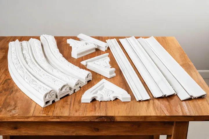 Assortment of Fypon brackets moldings and trim profiles